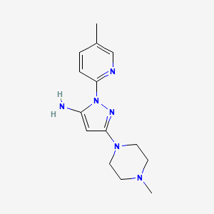 3-(4-Methylpiperazin-1-yl)-1-(5-methylpyridin-2-yl)-1H-pyrazol-5-amine