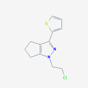 molecular formula C12H13ClN2S B1479824 1-(2-Chloroethyl)-3-(thiophen-2-yl)-1,4,5,6-tetrahydrocyclopenta[c]pyrazole CAS No. 2098008-11-6