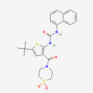 1-{5-Tert-Butyl-3-[(1,1-Dioxidothiomorpholin-4-Yl)carbonyl]thiophen-2-Yl}-3-Naphthalen-1-Ylurea