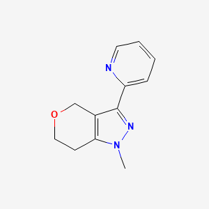 molecular formula C12H13N3O B1479826 1-Methyl-3-(pyridin-2-yl)-1,4,6,7-tetrahydropyrano[4,3-c]pyrazole CAS No. 2097954-59-9
