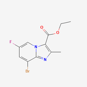 molecular formula C11H10BrFN2O2 B14798262 8-Bromo-6-fluoro-2-methyl-imidazo[1,2-A]pyridine-3-carboxylic acid ethyl ester 