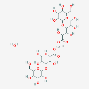 molecular formula C24H44CaO25 B14798283 Calcium;2,3,5,6-tetrahydroxy-4-[3,4,5-trihydroxy-6-(hydroxymethyl)oxan-2-yl]oxyhexanoate;hydrate 