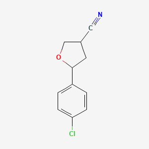 trans-5-(4-Chlorophenyl)tetrahydrofuran-3-carbonitrile