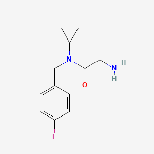 molecular formula C13H17FN2O B14798307 (S)-2-Amino-N-cyclopropyl-N-(4-fluorobenzyl)propanamide 