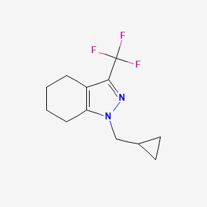 molecular formula C12H15F3N2 B1479832 1-(cyclopropylmethyl)-3-(trifluoromethyl)-4,5,6,7-tetrahydro-1H-indazole CAS No. 2098008-49-0