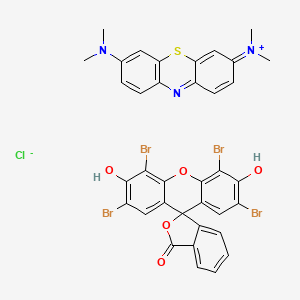 [7-(Dimethylamino)phenothiazin-3-ylidene]-dimethylazanium;2',4',5',7'-tetrabromo-3',6'-dihydroxyspiro[2-benzofuran-3,9'-xanthene]-1-one;chloride