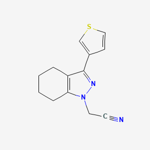 molecular formula C13H13N3S B1479835 2-(3-(噻吩-3-基)-4,5,6,7-四氢-1H-吲唑-1-基)乙腈 CAS No. 2098051-04-6