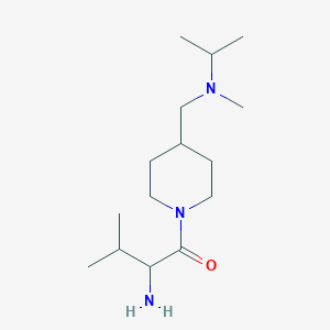 molecular formula C15H31N3O B14798362 2-Amino-3-methyl-1-[4-[[methyl(propan-2-yl)amino]methyl]piperidin-1-yl]butan-1-one 