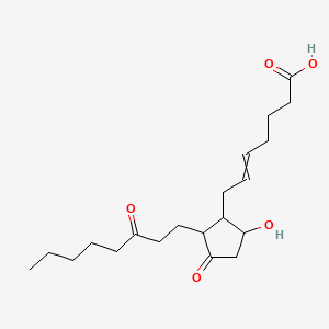 7-[5-Hydroxy-3-oxo-2-(3-oxooctyl)cyclopentyl]hept-5-enoic acid