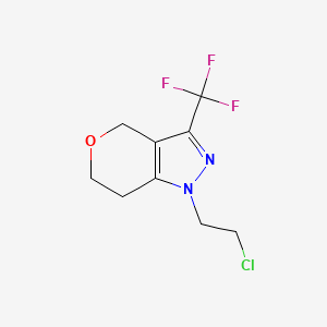 1-(2-Chloroethyl)-3-(trifluoromethyl)-1,4,6,7-tetrahydropyrano[4,3-c]pyrazole