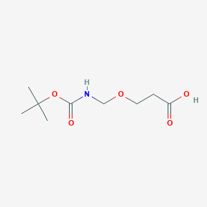 molecular formula C9H17NO5 B14798372 3-[[(2-Methylpropan-2-yl)oxycarbonylamino]methoxy]propanoic acid 