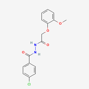 4-chloro-N'-[(2-methoxyphenoxy)acetyl]benzohydrazide