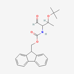 molecular formula C23H27NO4 B14798414 (9H-Fluoren-9-yl)methyl ((2S,3R)-3-(tert-butoxy)-1-oxobutan-2-yl)carbamate 