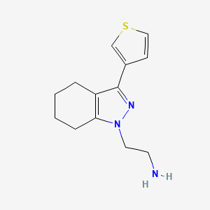 molecular formula C13H17N3S B1479845 2-(3-(thiophen-3-yl)-4,5,6,7-tetrahydro-1H-indazol-1-yl)ethan-1-amine CAS No. 2098051-07-9