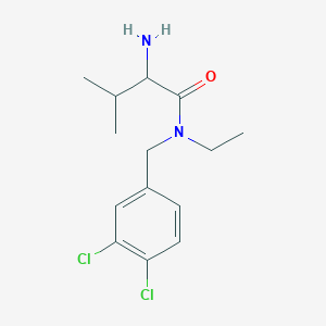 molecular formula C14H20Cl2N2O B14798452 2-amino-N-[(3,4-dichlorophenyl)methyl]-N-ethyl-3-methylbutanamide 