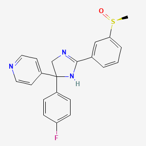 molecular formula C21H18FN3OS B14798502 4-[5-(4-fluorophenyl)-2-[3-[(S)-methylsulfinyl]phenyl]-1,4-dihydroimidazol-5-yl]pyridine 