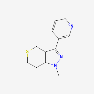molecular formula C12H13N3S B1479852 1-Methyl-3-(pyridin-3-yl)-1,4,6,7-tetrahydrothiopyrano[4,3-c]pyrazole CAS No. 2098090-86-7