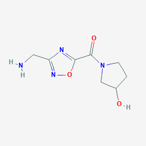 molecular formula C8H12N4O3 B14798547 [3-(Aminomethyl)-1,2,4-oxadiazol-5-yl]-(3-hydroxypyrrolidin-1-yl)methanone 