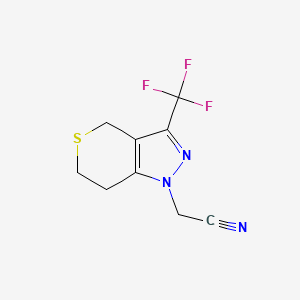 2-(3-(trifluoromethyl)-6,7-dihydrothiopyrano[4,3-c]pyrazol-1(4H)-yl)acetonitrile