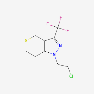 1-(2-Chloroethyl)-3-(trifluoromethyl)-1,4,6,7-tetrahydrothiopyrano[4,3-c]pyrazole