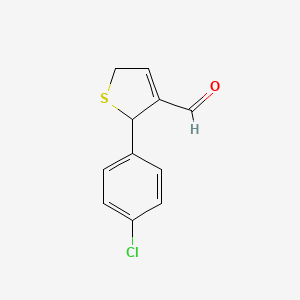 molecular formula C11H9ClOS B14798575 2-(4-Chlorophenyl)-2,5-dihydrothiophene-3-carbaldehyde 