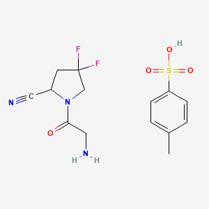 1-(2-Aminoacetyl)-4,4-difluoropyrrolidine-2-carbonitrile;4-methylbenzenesulfonic acid