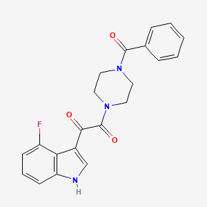 1-(4-benzoylpiperazin-1-yl)-2-(4-fluoro-1H-indol-3-yl)ethane-1,2-dione