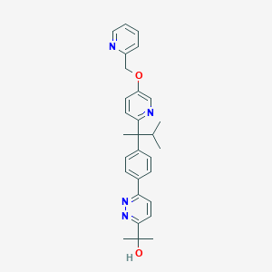 3-Pyridazinemethanol, 6-[4-[1,2-dimethyl-1-[5-(2-pyridinylmethoxy)-2-pyridinyl]propyl]phenyl]-alpha,alpha-dimethyl-