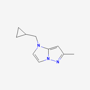 molecular formula C10H13N3 B1479860 1-(cyclopropylmethyl)-6-methyl-1H-imidazo[1,2-b]pyrazole CAS No. 2098091-13-3