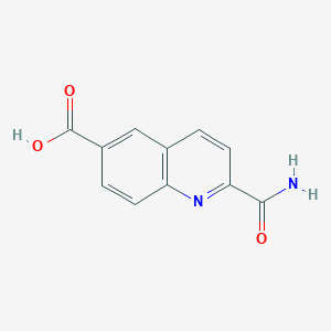 molecular formula C11H8N2O3 B14798624 2-carbamoylquinoline-6-carboxylic acid 