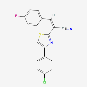 2-(4-(4-Chlorophenyl)-1,3-thiazol-2-yl)-3-(4-fluorophenyl)acrylonitrile