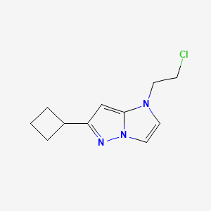 molecular formula C11H14ClN3 B1479863 1-(2-chloroethyl)-6-cyclobutyl-1H-imidazo[1,2-b]pyrazole CAS No. 2097968-45-9
