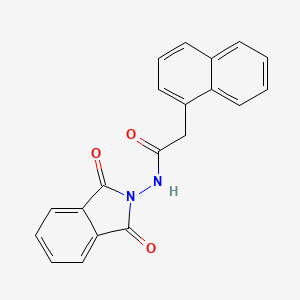 molecular formula C20H14N2O3 B14798631 N-(1,3-dioxoisoindolin-2-yl)-2-(naphthalen-1-yl)acetamide 