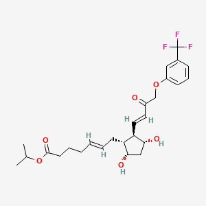 propan-2-yl (E)-7-[(1R,2R,3R,5S)-3,5-dihydroxy-2-[(E)-3-oxo-4-[3-(trifluoromethyl)phenoxy]but-1-enyl]cyclopentyl]hept-5-enoate