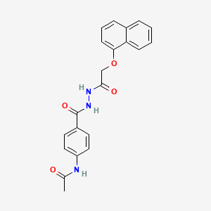 N-[4-({2-[(naphthalen-1-yloxy)acetyl]hydrazinyl}carbonyl)phenyl]acetamide