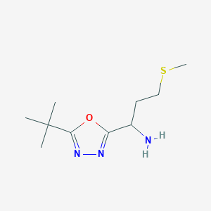 (S)-1-(5-(tert-Butyl)-1,3,4-oxadiazol-2-yl)-3-(methylthio)propan-1-amine