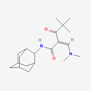 molecular formula C20H32N2O2 B14798691 N-(Adamantan-2-yl)-2-((dimethylamino)methylene)-4,4-dimethyl-3-oxopentanamide 