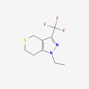 molecular formula C9H11F3N2S B1479870 1-Ethyl-3-(trifluoromethyl)-1,4,6,7-tetrahydrothiopyrano[4,3-c]pyrazole CAS No. 2098009-33-5