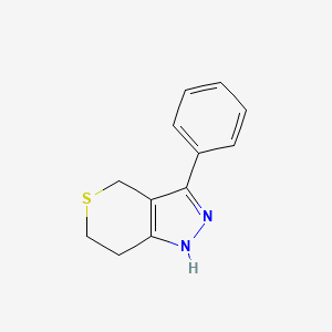 molecular formula C12H12N2S B1479871 3-Phenyl-1,4,6,7-tetrahydrothiopyrano[4,3-c]pyrazole CAS No. 2098090-79-8