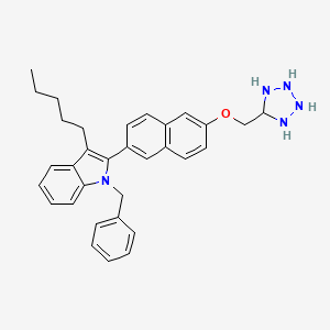 1-Benzyl-3-pentyl-2-[6-(tetrazolidin-5-ylmethoxy)naphthalen-2-yl]indole