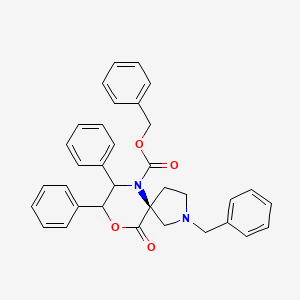 benzyl (5S)-2-benzyl-10-oxo-7,8-diphenyl-9-oxa-2,6-diazaspiro[4.5]decane-6-carboxylate