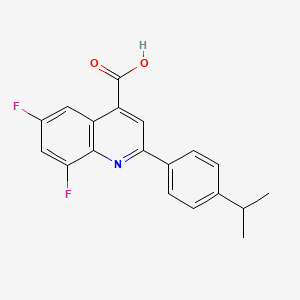 molecular formula C19H15F2NO2 B14798762 6,8-Difluoro-2-(4-isopropylphenyl)quinoline-4-carboxylic acid 