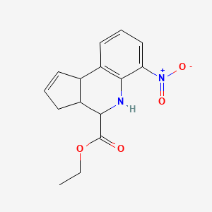 molecular formula C15H16N2O4 B14798768 ethyl 6-nitro-3a,4,5,9b-tetrahydro-3H-cyclopenta[c]quinoline-4-carboxylate 