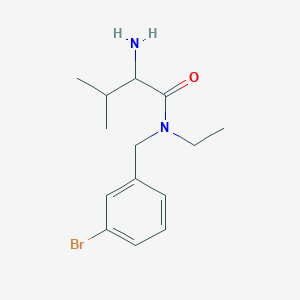 molecular formula C14H21BrN2O B14798812 2-amino-N-[(3-bromophenyl)methyl]-N-ethyl-3-methylbutanamide 