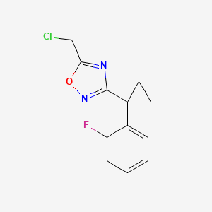 5-Chloromethyl-3-[1-(2-fluoro-phenyl)-cyclopropyl]-[1,2,4]oxadiazole