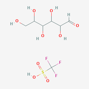 2,3,4,5,6-Pentahydroxyhexanal;trifluoromethanesulfonic acid