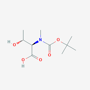 molecular formula C10H19NO5 B14798863 (2R,3R)-2-((tert-Butoxycarbonyl)(methyl)amino)-3-hydroxybutanoic acid 