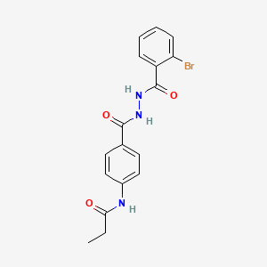 N-[4-({2-[(2-bromophenyl)carbonyl]hydrazinyl}carbonyl)phenyl]propanamide