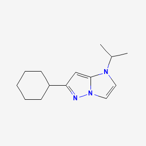 molecular formula C14H21N3 B1479900 6-环己基-1-异丙基-1H-咪唑并[1,2-b]吡唑 CAS No. 2098091-48-4