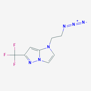 molecular formula C8H7F3N6 B1479901 1-(2-azidoethyl)-6-(trifluoromethyl)-1H-imidazo[1,2-b]pyrazole CAS No. 2098011-56-2